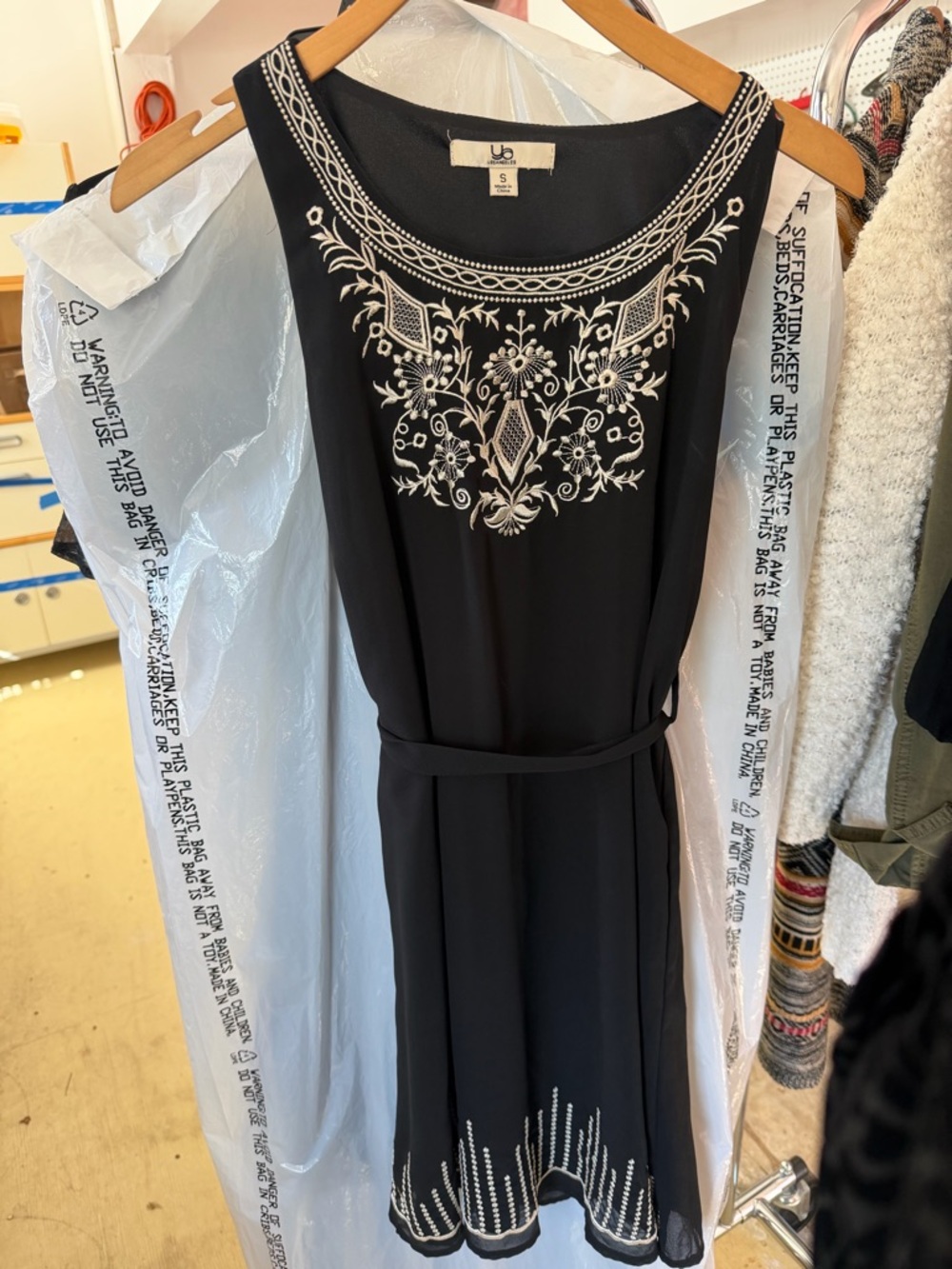 Ya Los Angeles brand - Classic Black Sleeveless Tie-Waist Dress